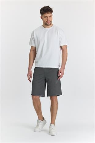 Erkek Polycotton Şort Haki 6050-H 