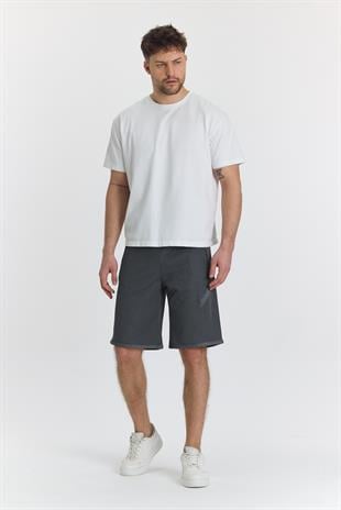 Erkek Polycotton Şort Siyah 6050-S