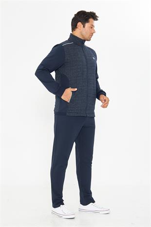 Erkek Tam Fermuarlı Eşofman Takımı Lacivert 5753-L