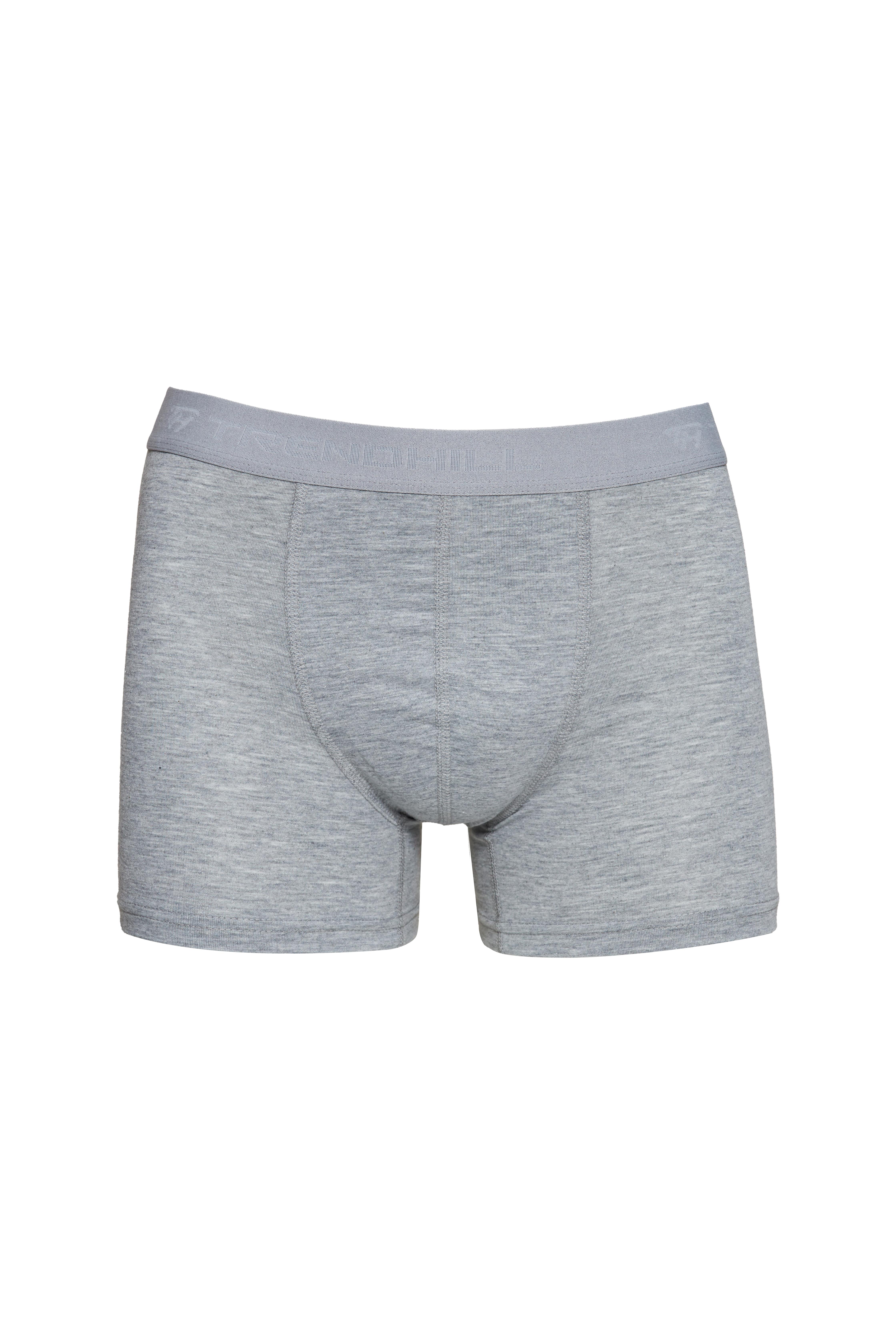 Erkek Pamuklu Likralı Esnek Kumaş Boxer Gri 7811-G