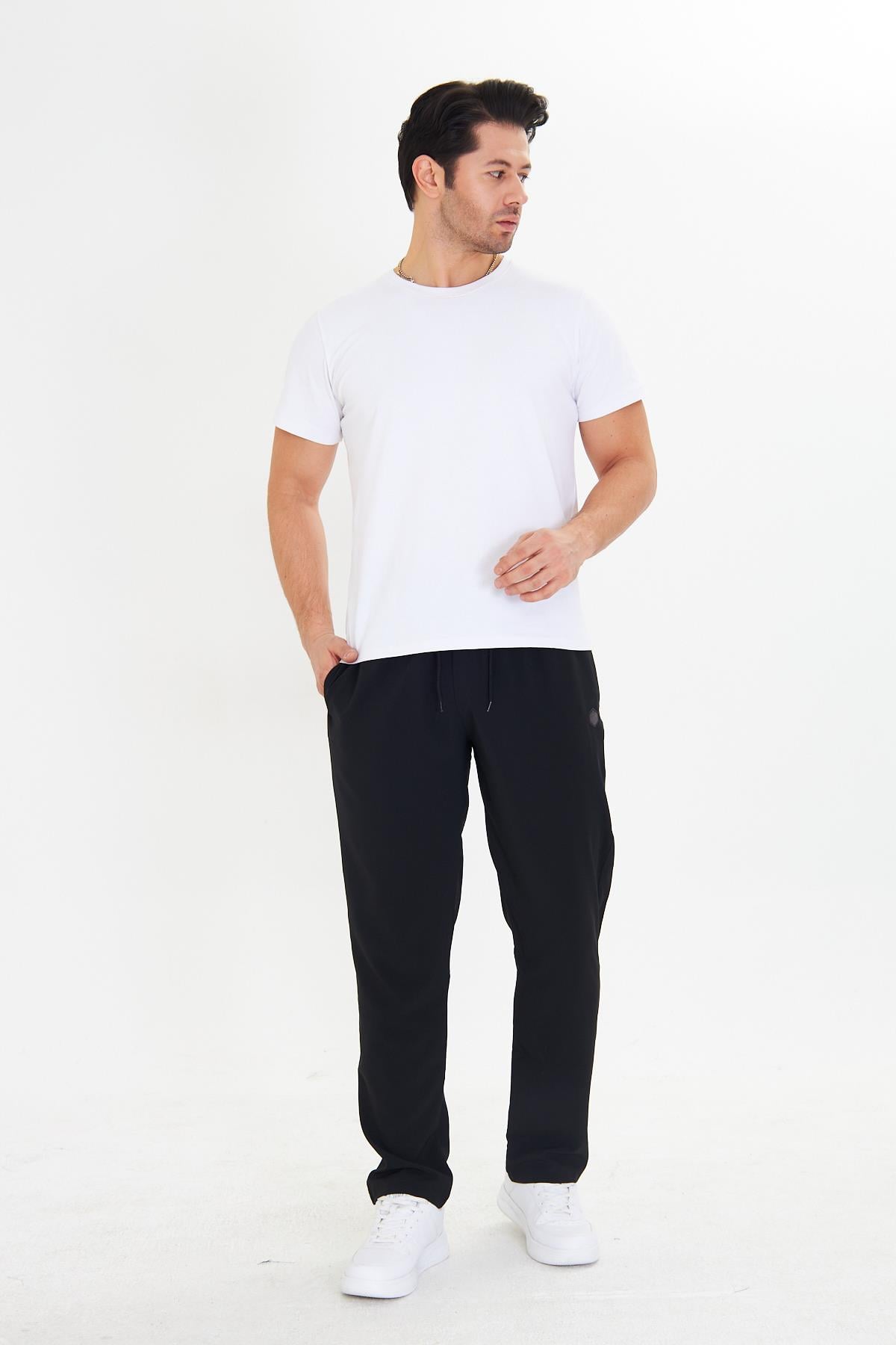 Erkek StretchFit Esnek Eşofman Altı Siyah 2660-S