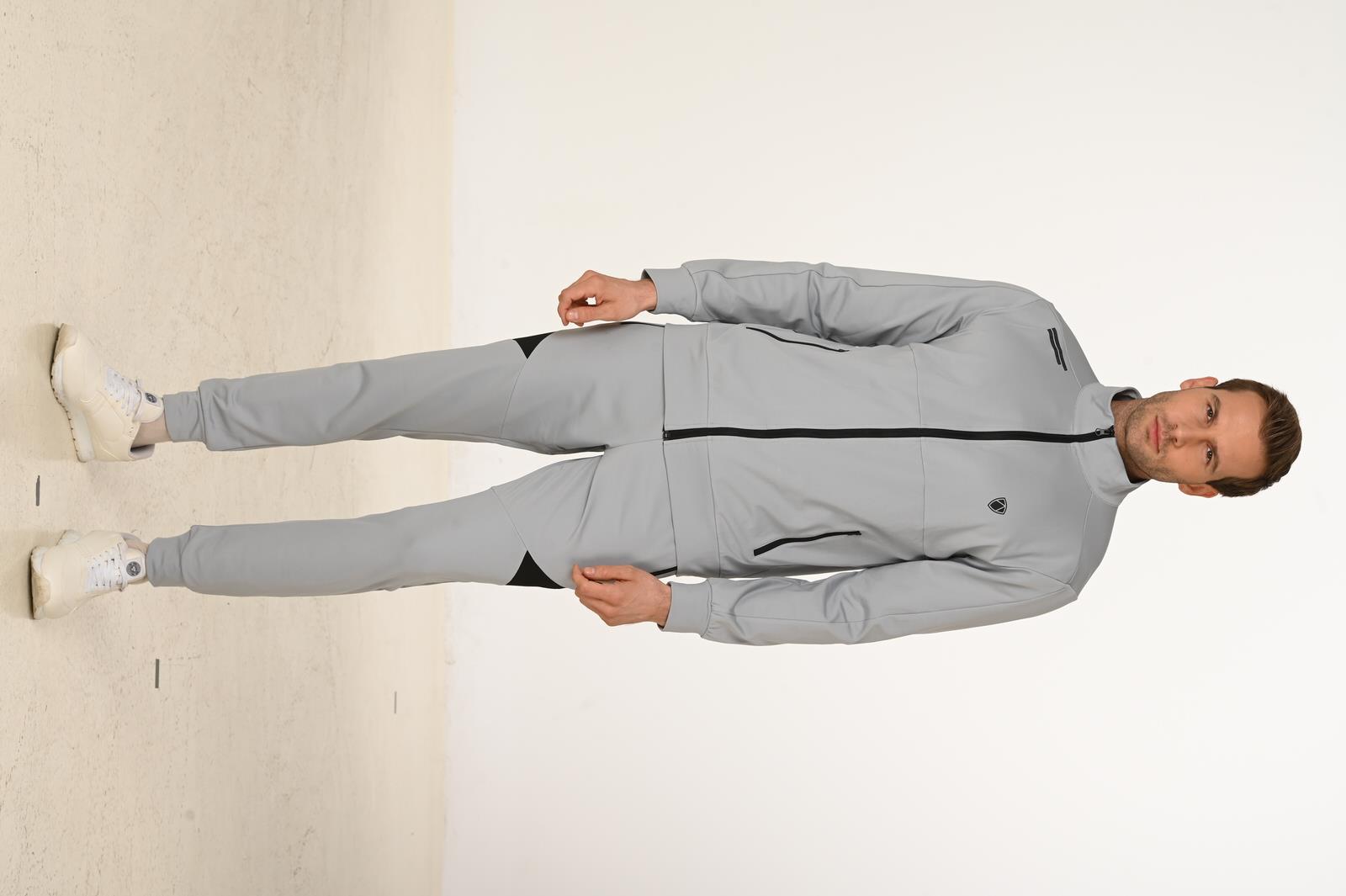 Şardonlu Dalgıç Erkek Eşofman Takımı Gri 5255-G