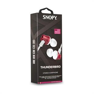 Snopy SN-J02 Thunderbird Mobil Telefon Uyumlu Taşıma Çantalı Kulak içi Beyaz/Pembe Mikrofonlu Kulaklık