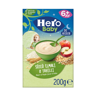 Hero Bayb Sütlü 8 Tahıllı Elmalı 200 GrBebek MamasıHero BabyAI-004.001.166