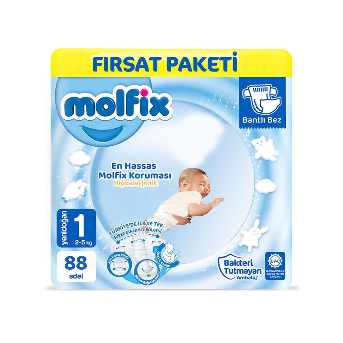 Molfix 3D Yenidoğan Fırsat Paketi (88 adet)
