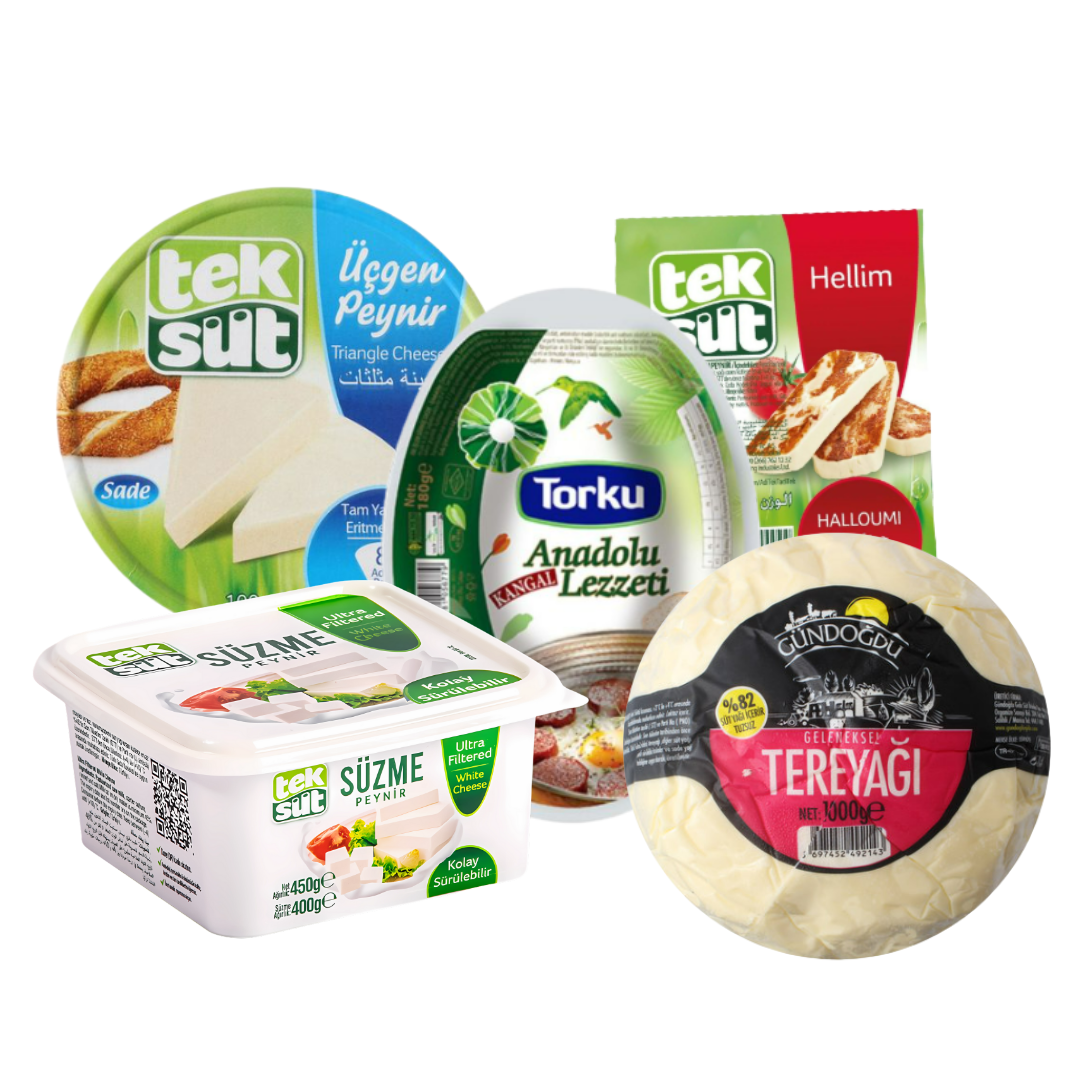 Kahvaltılık Mini Set – Hellim, Süzme, Üçgen Peynir, Tereyağı, Sucuk
