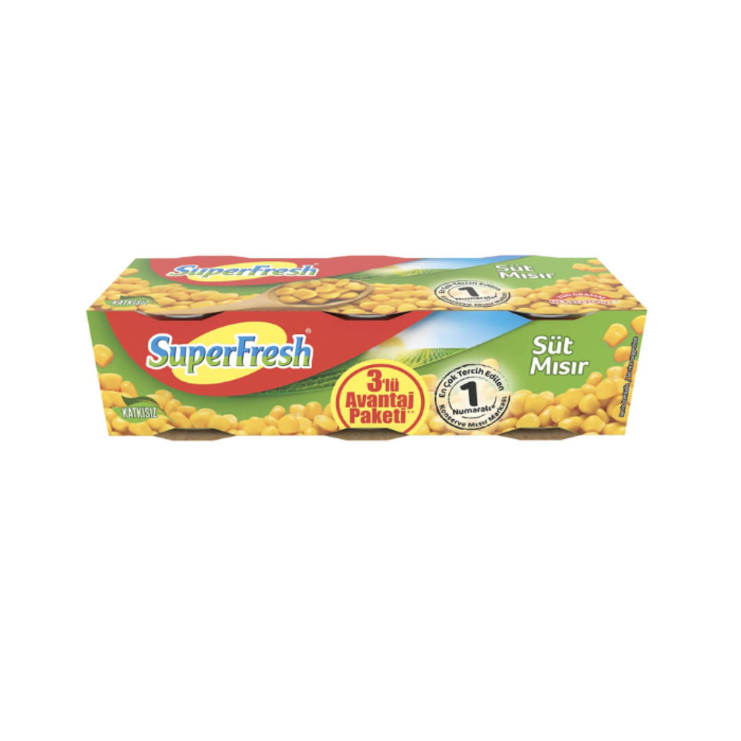 SuperFresh 3lü 200 gr Konserve Mısır