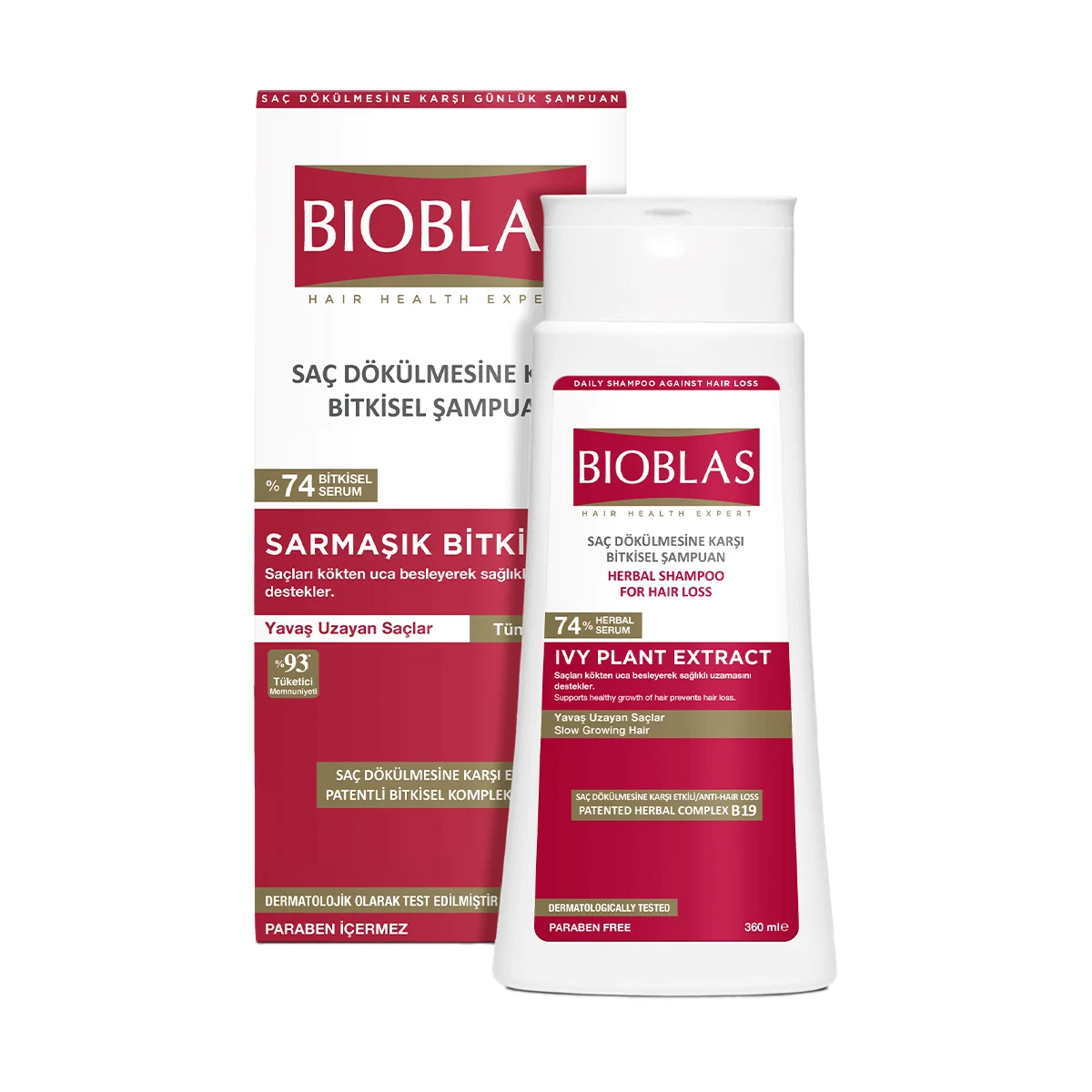 Bioblas Sarmaşık Bitki Özü Saç Dökülmesine Karşı Bitkisel Şampuan 360 ml