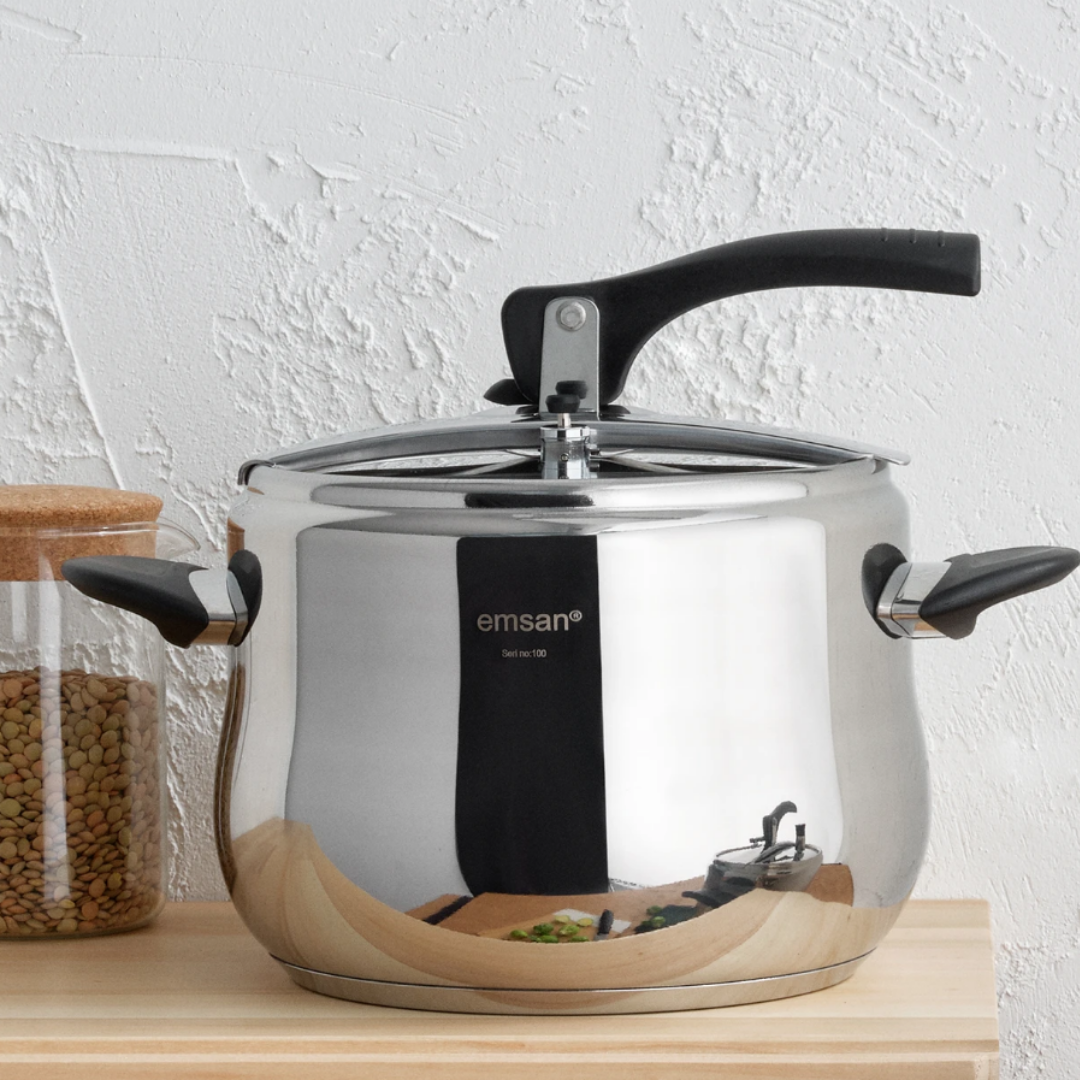 Emsan Burcu Paslanmaz Çelik Düdüklü Tencere 6 Lt