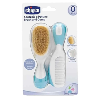 Chicco Bebek Yumuşak Fırça Tarak Seti 0 Ay+ MaviBebek & Çocuk BakımıChiccoCC-001.003.155
