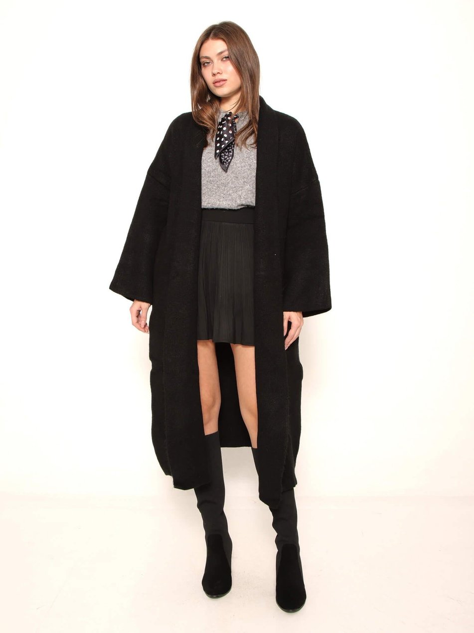 Siyah Salaş Triko Hırka