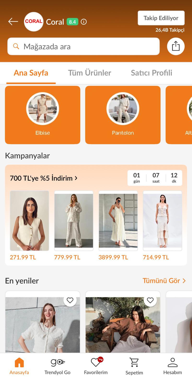 Trendyol Coral Kadın Giyim