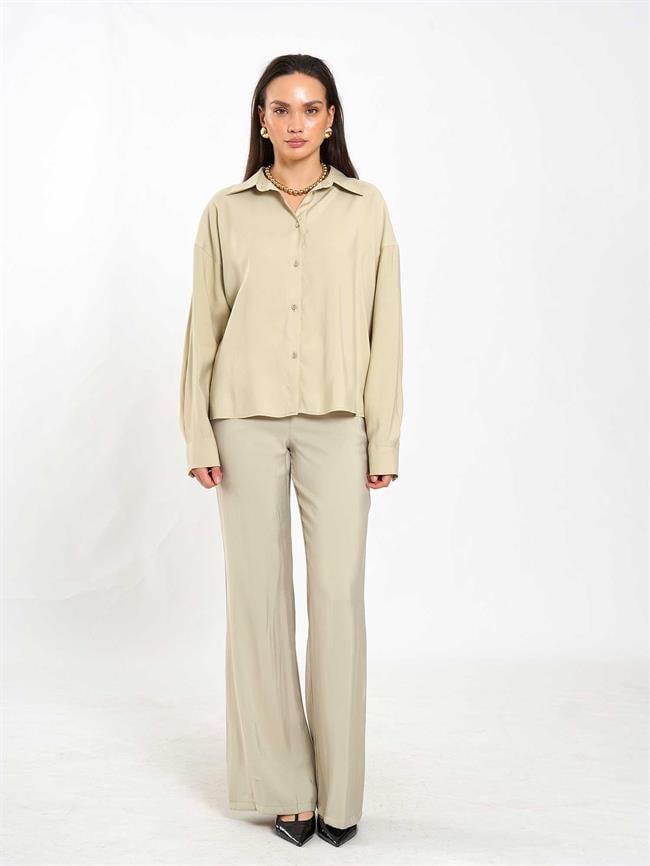 080798 Basic Gömlek Açık Yeşil