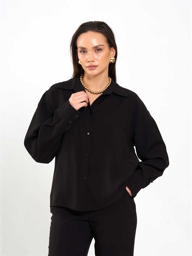080798 Basic Gömlek Siyah
