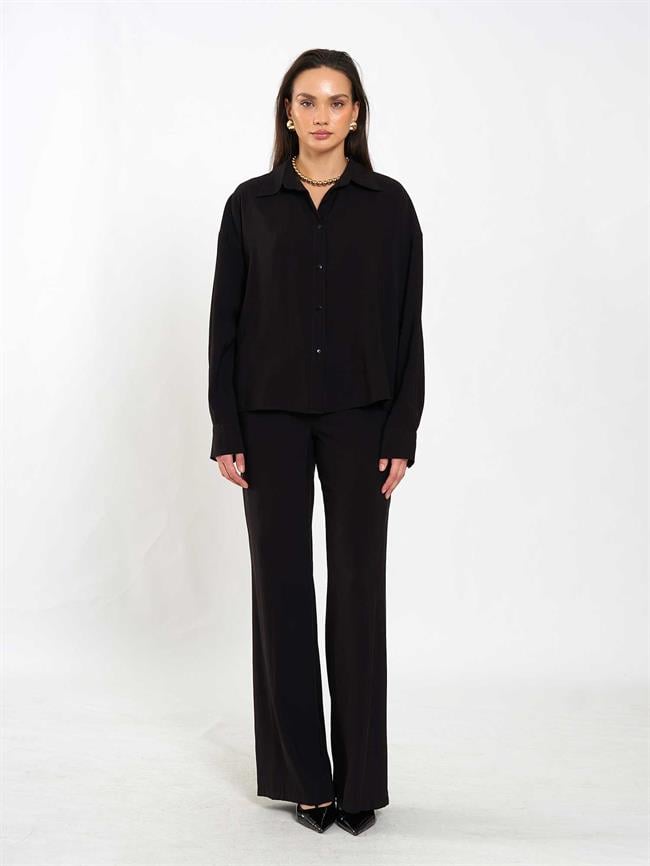 080798 Basic Gömlek Siyah