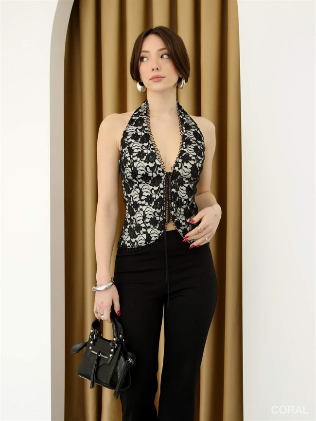 20290 Boyun Askılı Dantelli Bluz Beyaz