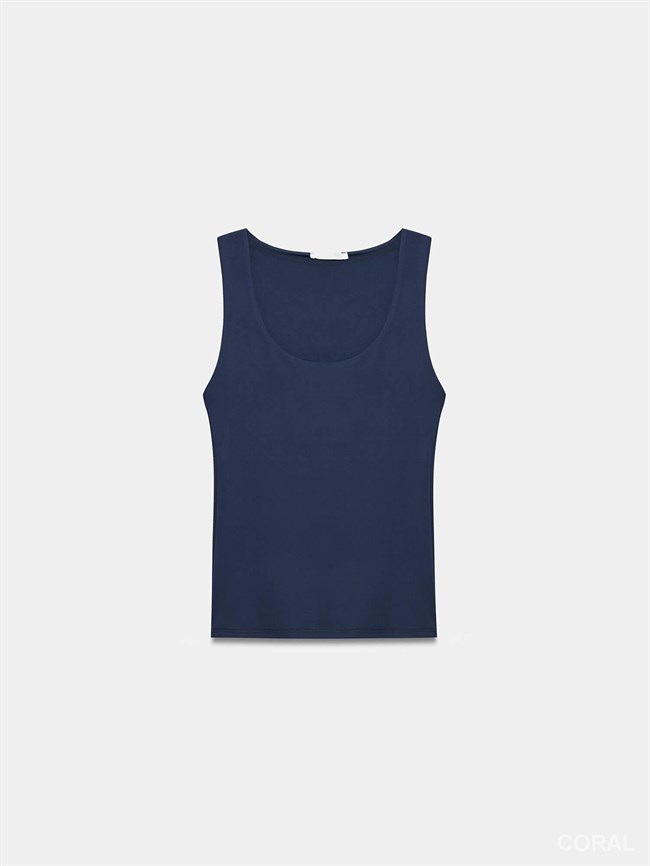 20977 Kalın Askılı Atlet Koyu Lacivert