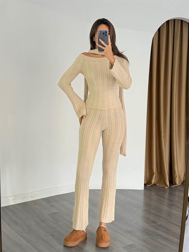 Atkılı Triko Takım 4670 Taş