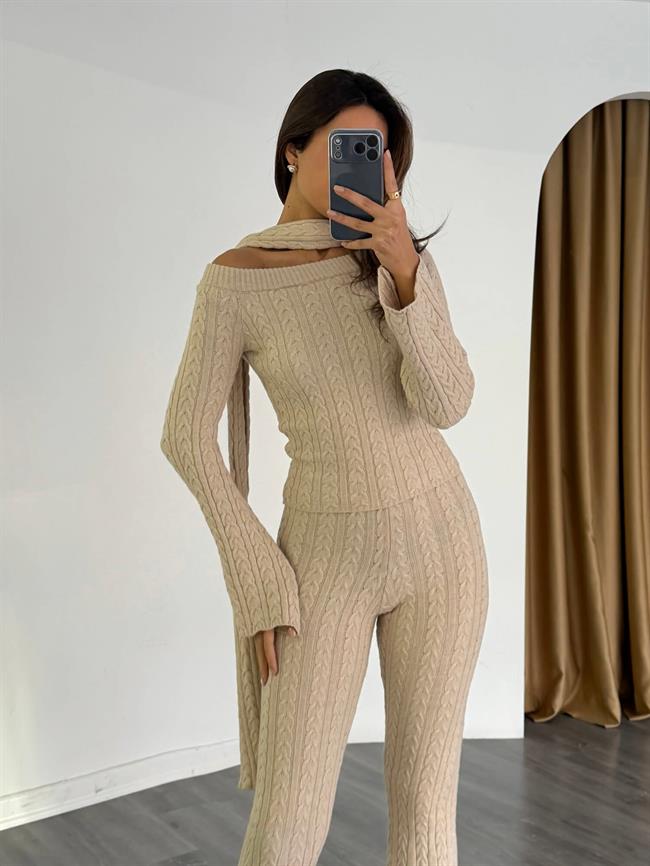 Atkılı Triko Takım 4670 Taş