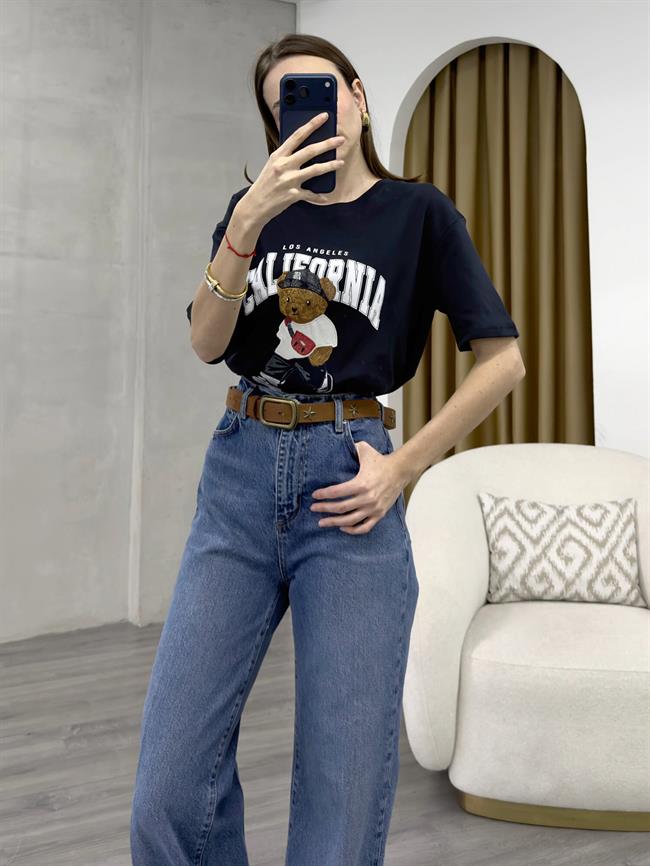 Ayıcıklı Tişört 3993 Siyah