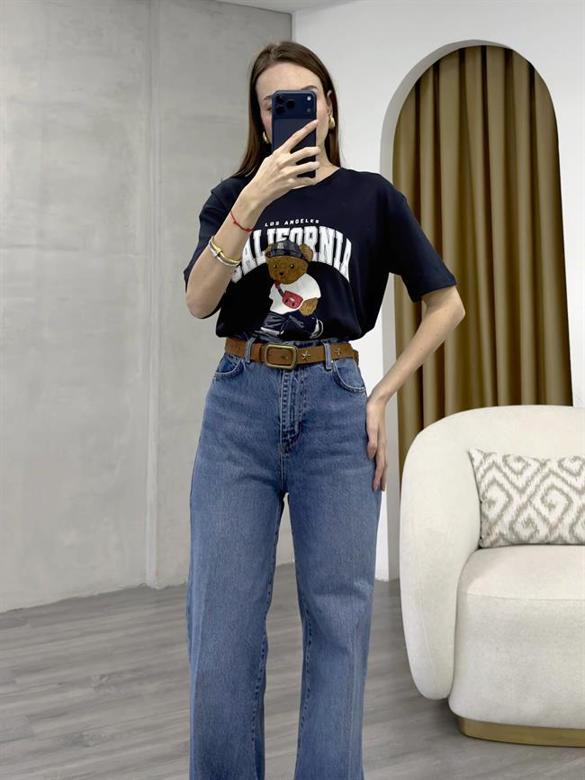 Ayıcıklı Tişört 3993 Siyah