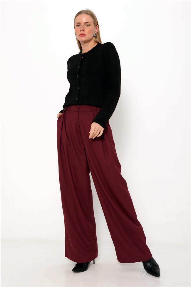 Bisiklet Yaka Sekiz Düğme Düz Hırka Siyah