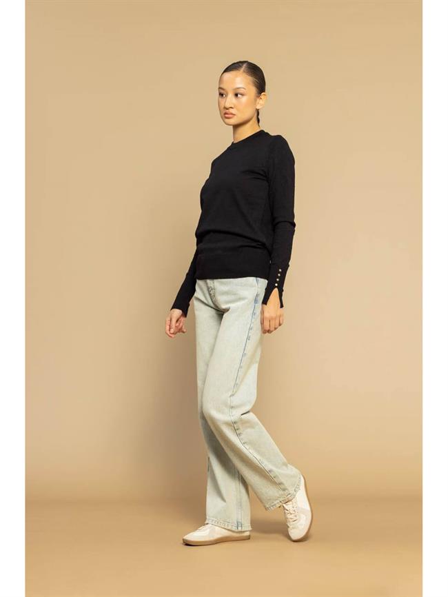 Bisiklet Yaka Triko 4690 Siyah