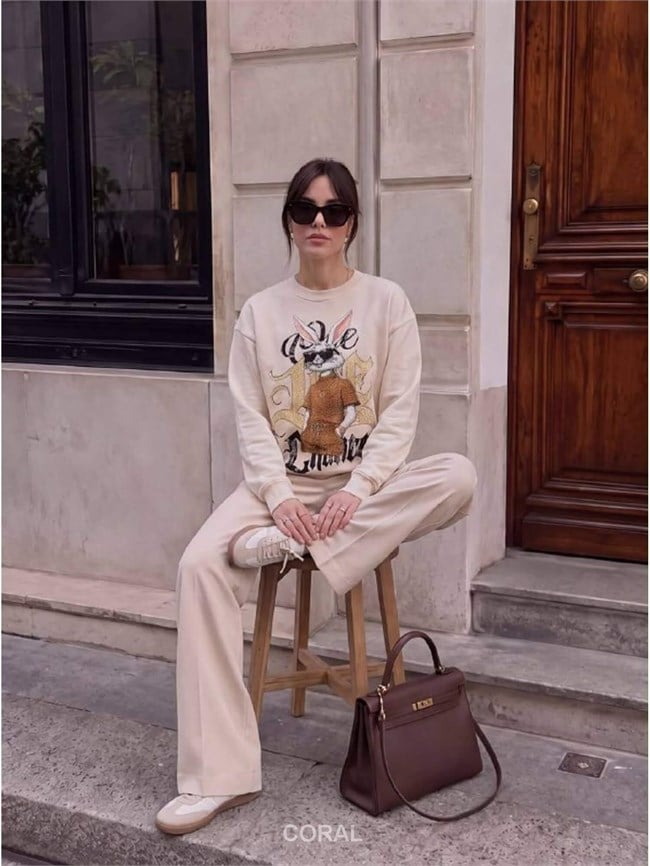 BugsBunny Taşlı SweatShirt 5924 Taş