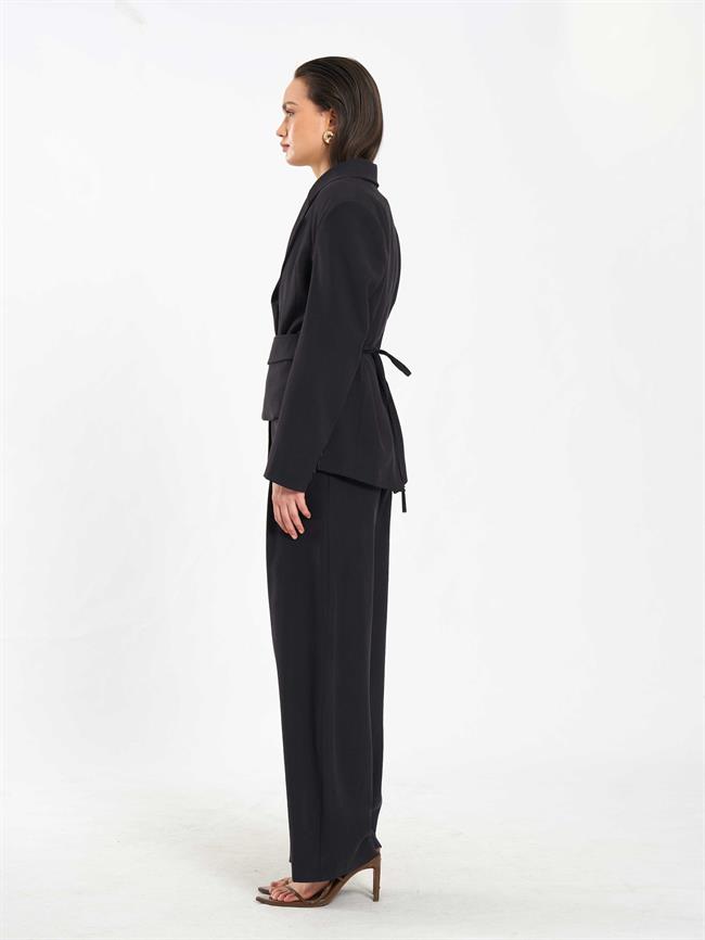 Çantalı Oversize Ceket 131057 Siyah