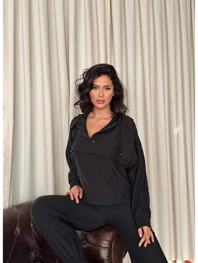 Cepli Fermuarlı Ceket Pantolon Takım 6029 Siyah