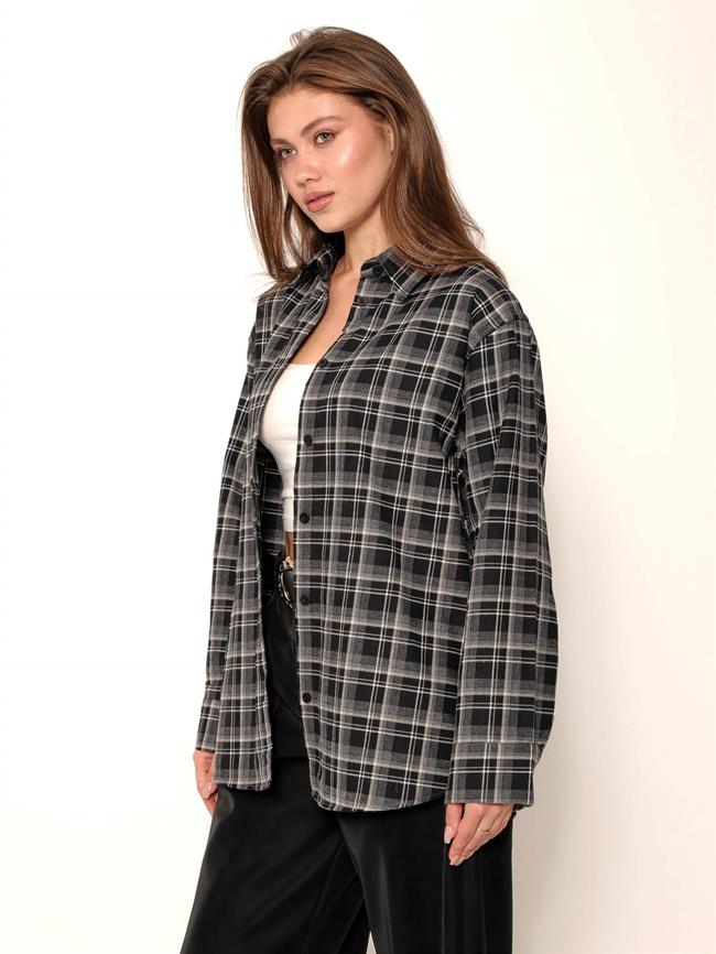 Cepsiz Ekose Gömlek 36835 Siyah