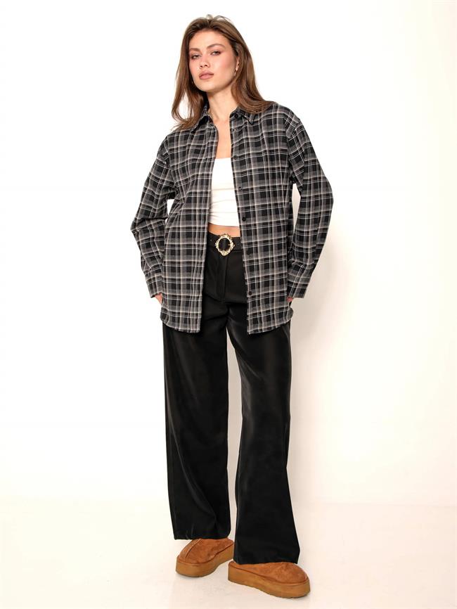 Cepsiz Ekose Gömlek 36835 Siyah