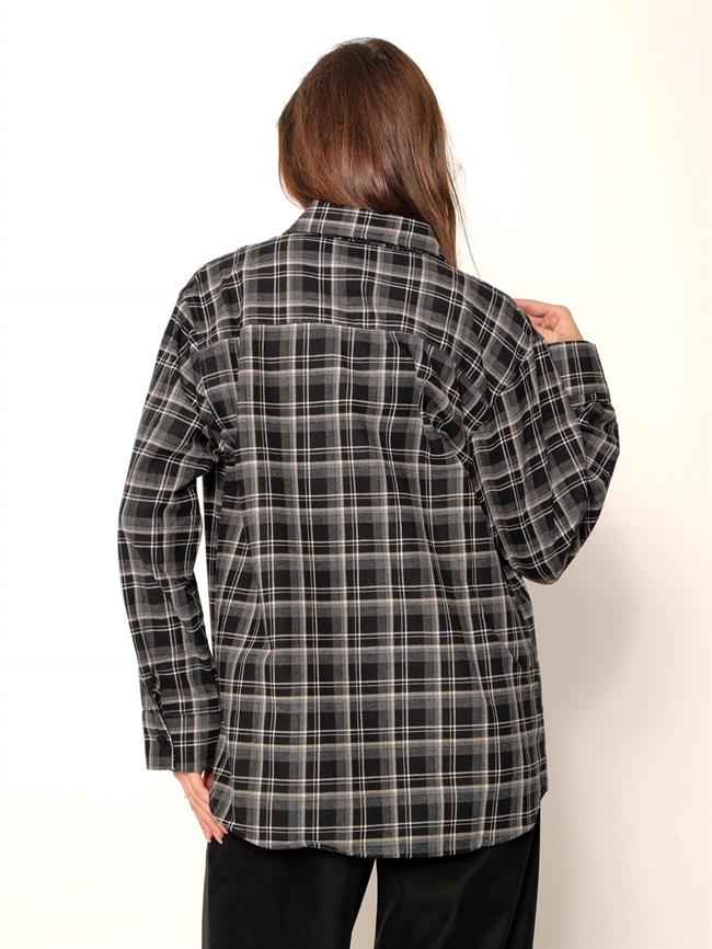 Cepsiz Ekose Gömlek 36835 Siyah