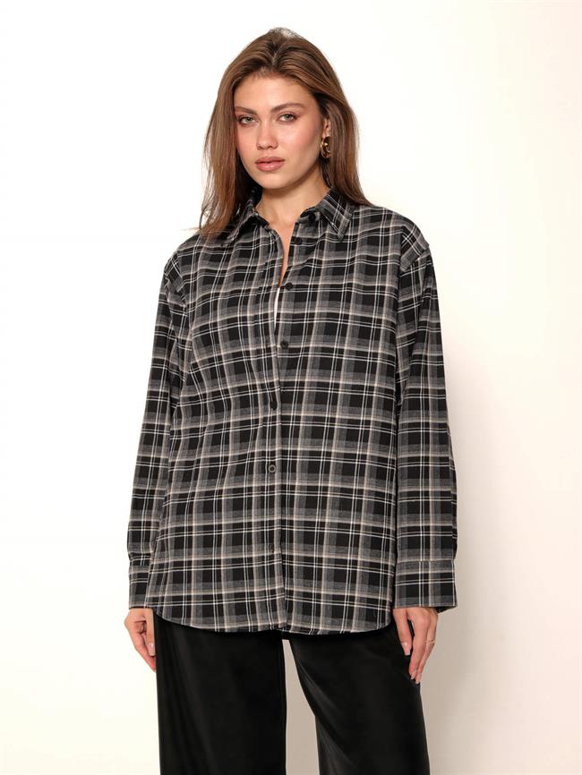 Cepsiz Ekose Gömlek 36835 Siyah