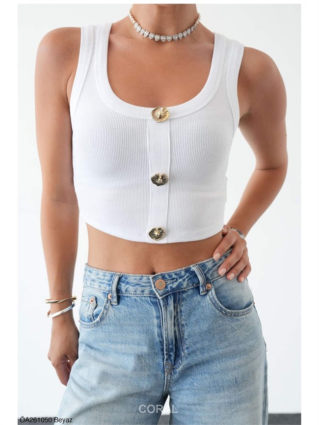 Crop Atlet ÖA261050 Beyaz