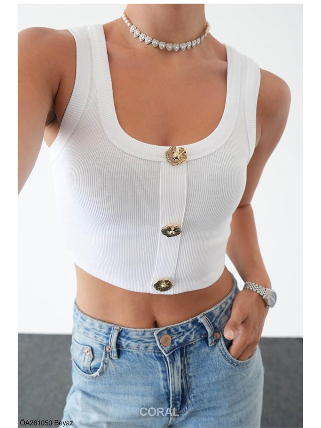 Crop Atlet ÖA261050 Beyaz