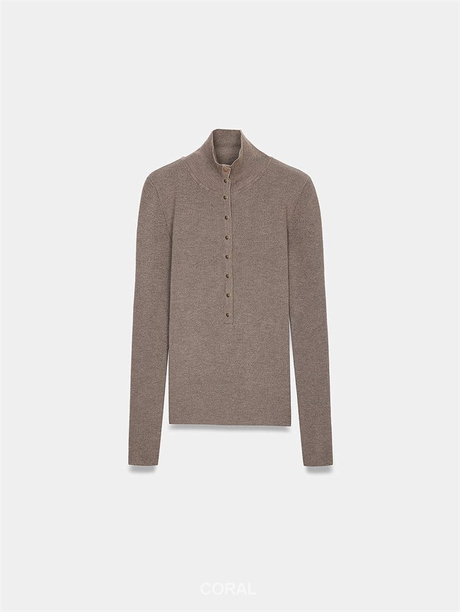 Dik Yaka Çıtçıtlı Kazak 10686 Vizon