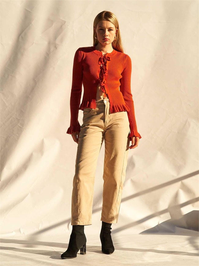 Düz Paça Gabardin Pantolon 031723 Bej