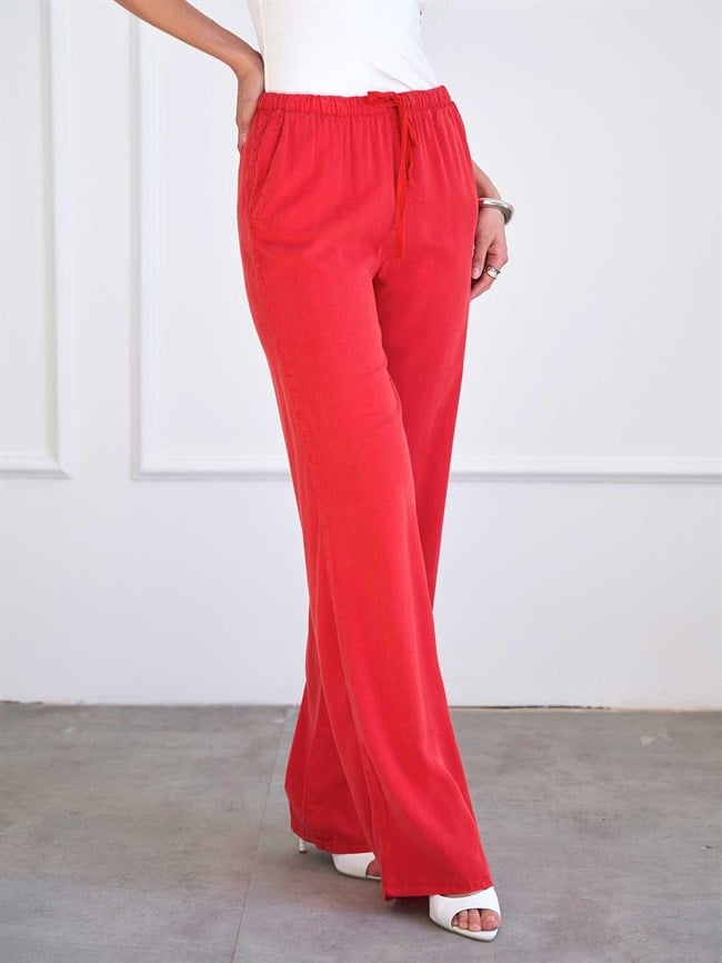 Düz Paça Pantolon 031686 Kırmızı