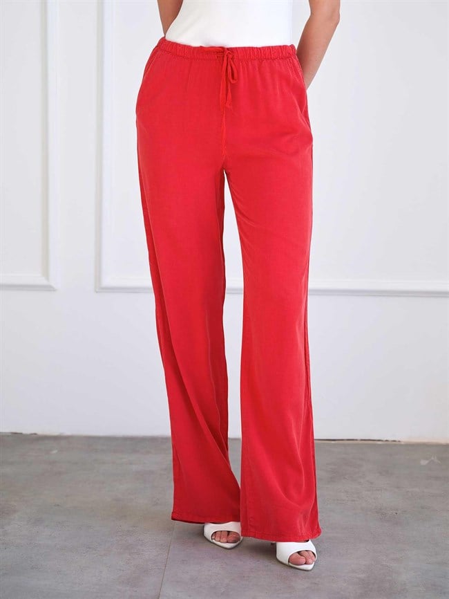 Düz Paça Pantolon 031686 Kırmızı