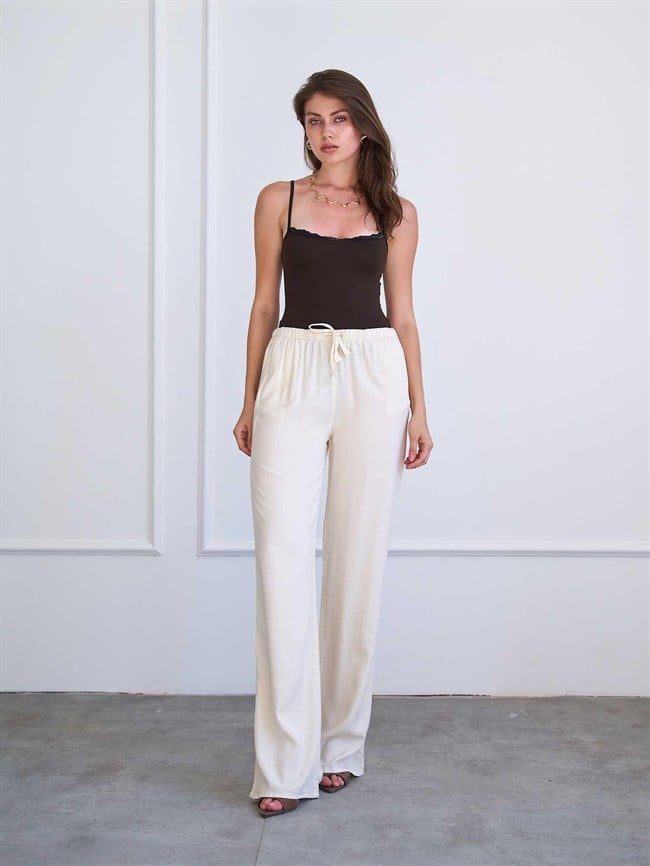 Düz Paça Pantolon 031686 Taş