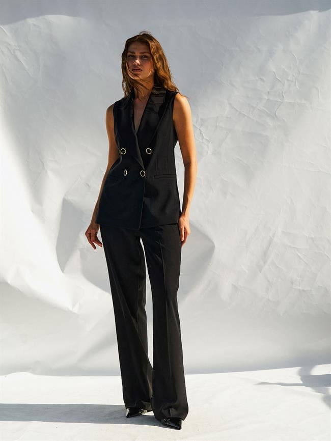 Fleto Cepli Yelek 120685 Siyah