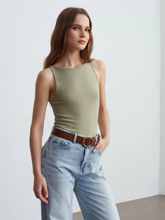 Geniş Yaka Atlet 21048 Çağla Yeşili