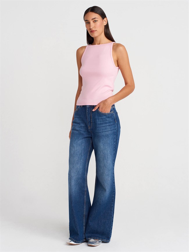 Geniş Yaka Atlet 21048 Pembe