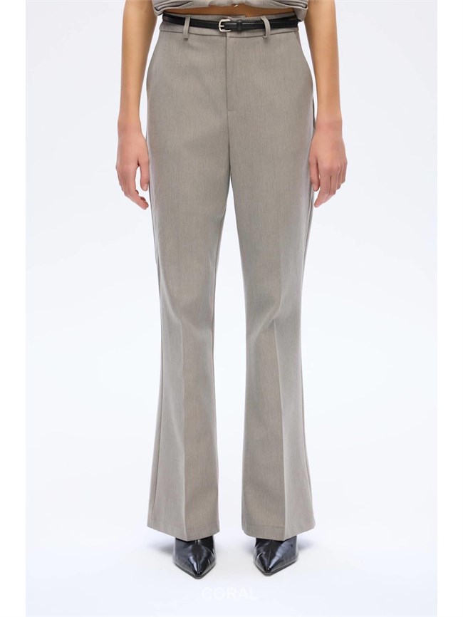 İnce Kemerli İspanyol Pantolon PNT01061 Gri