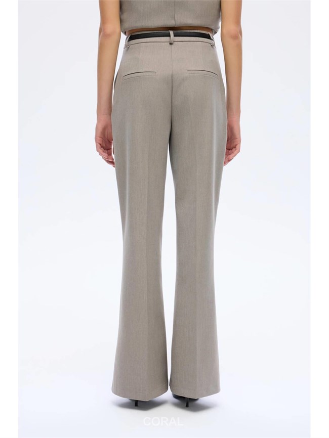 İnce Kemerli İspanyol Pantolon PNT01061 Gri