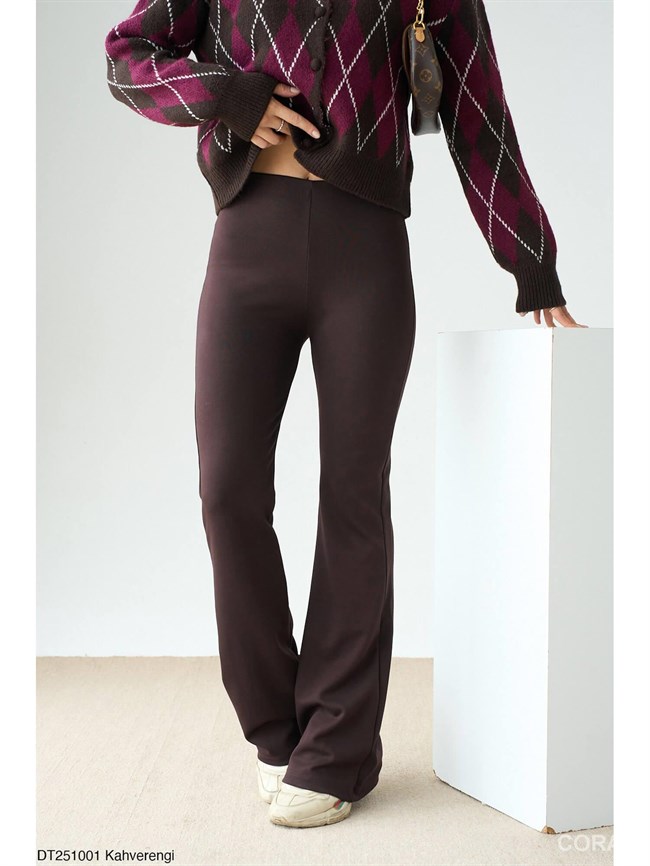 İspanyol Paça Tayt DT251001 Kahve