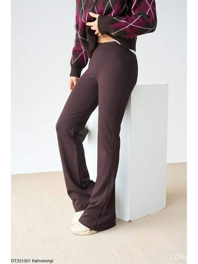 İspanyol Paça Tayt DT251001 Kahve