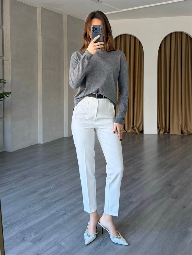 Kayık Yaka Triko 140303 Antrasit