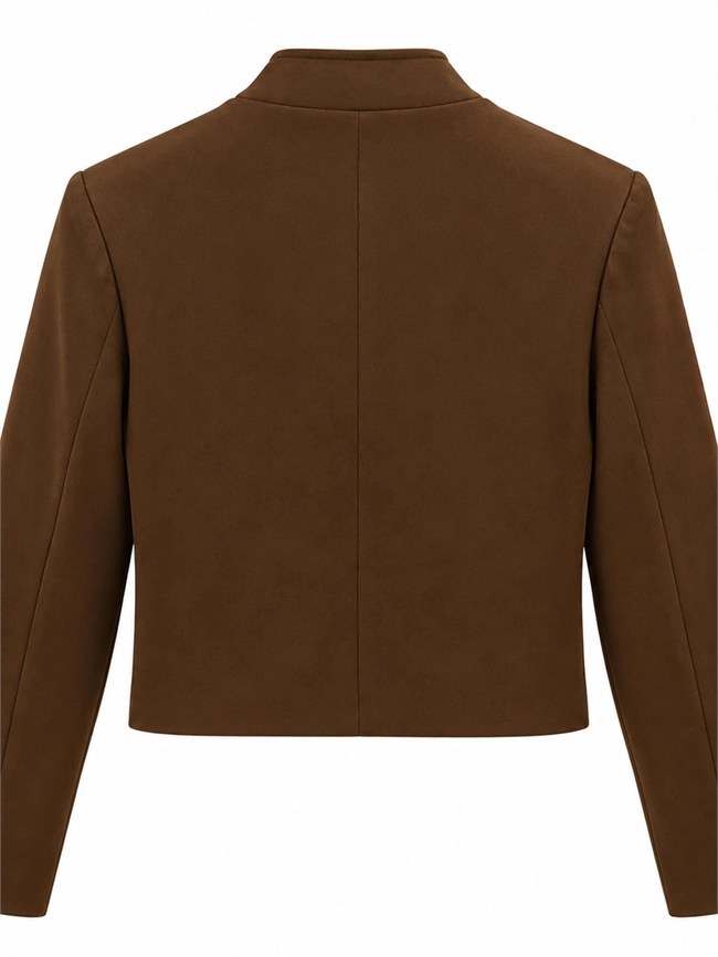 Nakışlı Süet Mont 5883 Kahve